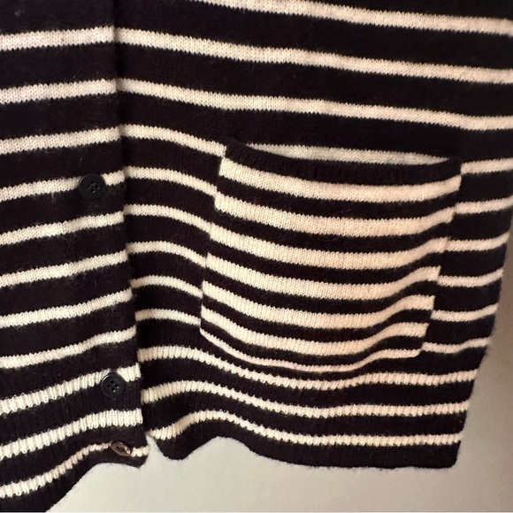 NWOT Crewcuts Collection 100% Cashmere Mixed Stripe Cardigan — Size 14 - Picture 2 of 6